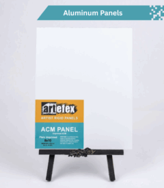 Artefex Aluminum Composite Material (ACM) panel, featuring a smooth, rigid surface for mixed media and fine art applications.