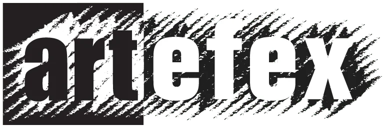 Artefex logo featuring modern, bold typography representing archival-quality art panels.