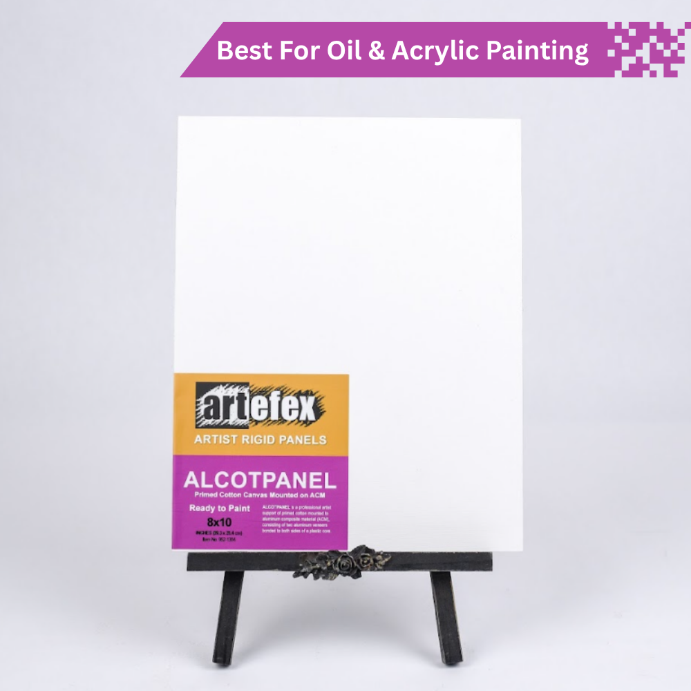 Artefex Alcotpanel, a lightweight, durable panel made for acrylic, oil, and mixed media art applications.