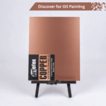 Artefex Copper panel, a premium, smooth surface ideal for mixed media, encaustic, and metal art applications.
